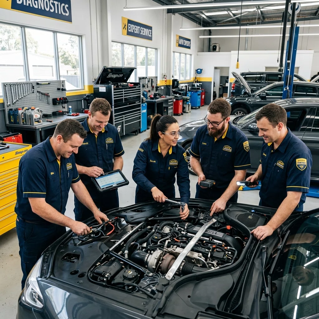 Equipe de mecânicos da Supershock trabalhando em Cabo Frio